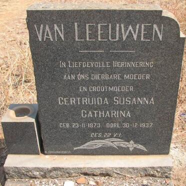 LEEUWEN Gertruida Susanna Catharina, van 1873-1937