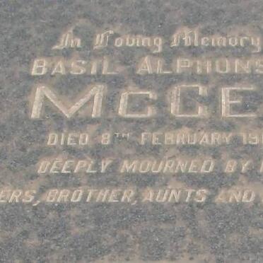 McGEE Basil Alphonsus -1969