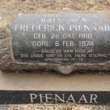 PIENAAR Johannes Frederick 1910-1974