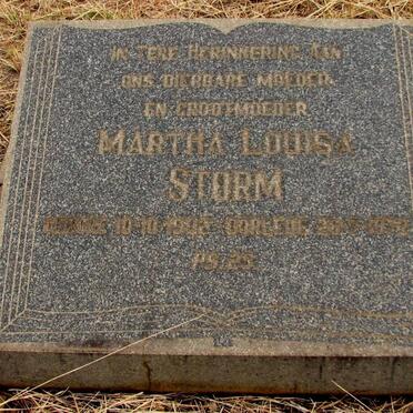 STORM Martha Louisa 1902-1972