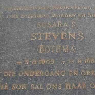 STEVENS Susara S. nee BOTHMA 1905-1983