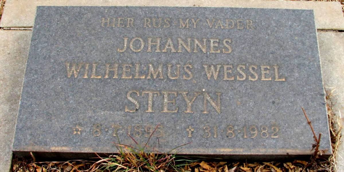 STEYN Johannes Wilhelmus WEssel 1895-1982