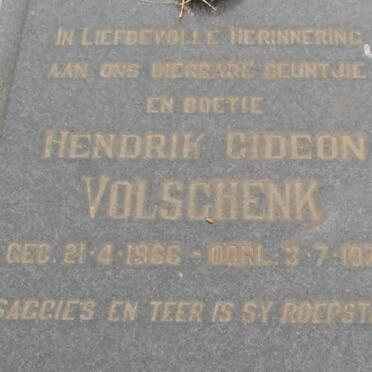 VOLSCHENK Hendrik Gideon 1966-1972