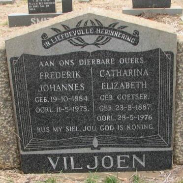 VILJOEN Frederik Johannes 1884-1973 &amp; Catharina Elizabeth COETSER 1887-1976