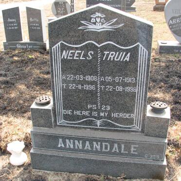 ANNANDALE Neels 1908-1996 &amp; Truia 1913-1998