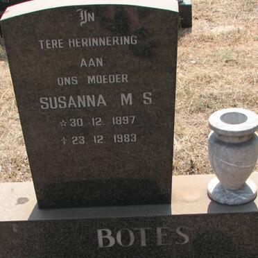 BOTES Susanna M.S. 1897-1983