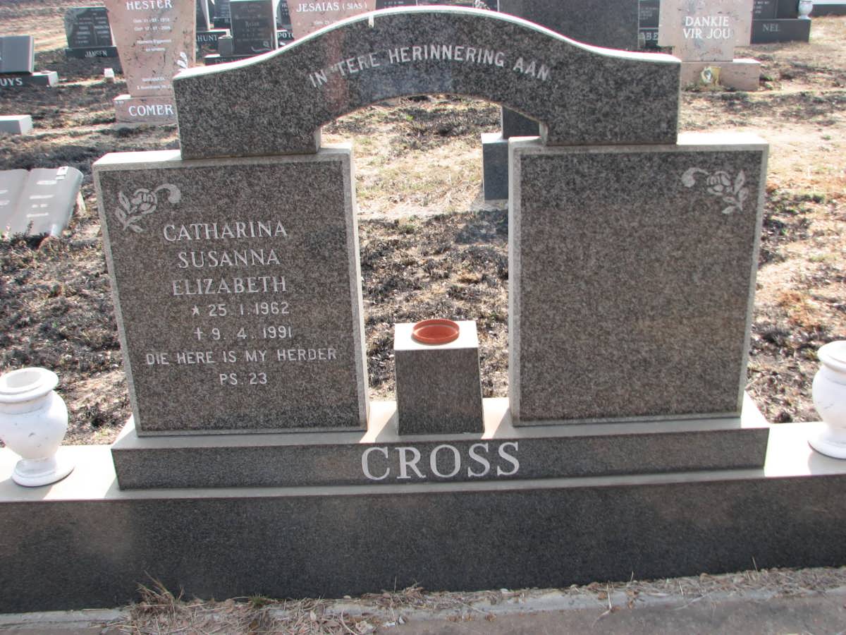 CROSS Catharina Susanna Elizabeth 1962-1991
