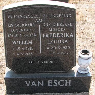 ESCH Willem, van 1915-1988 &amp; Frederika Louisa 1920-1997
