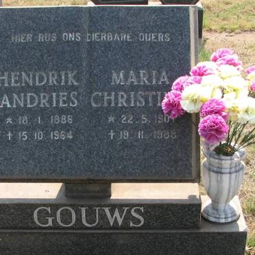 GOUWS Hendrik Andries 1886-1964 &amp; Maria Christina 190?-1988