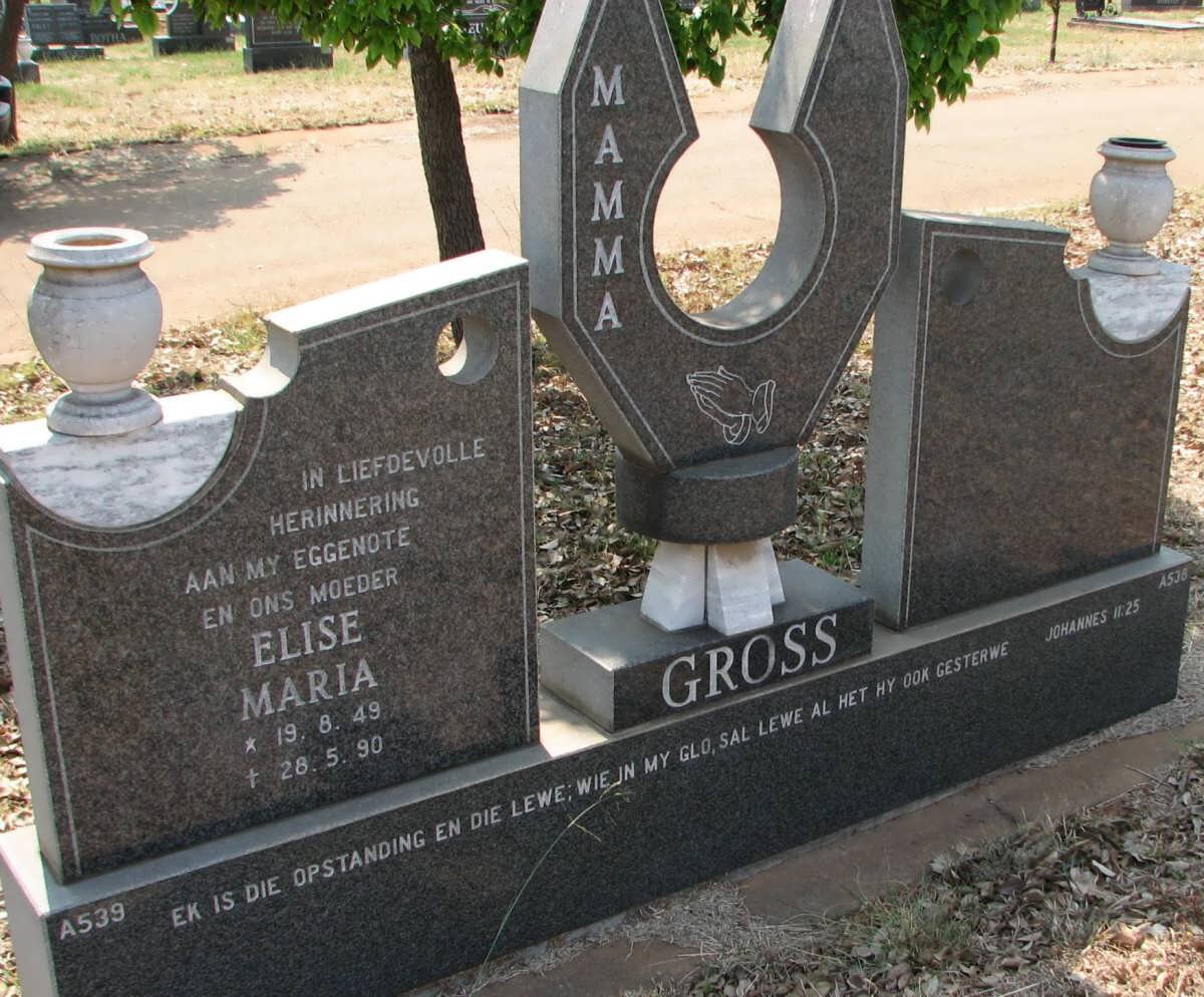 GROSS Elise Maria 1949-1990
