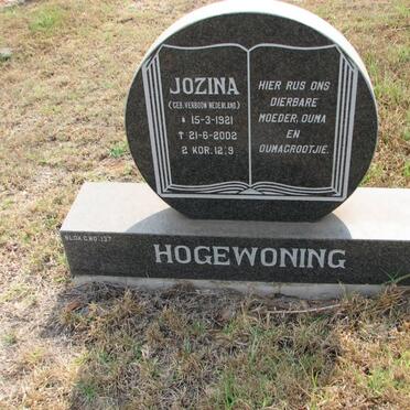 HOGEWONING Jozina nee VERDOON 1921-2002