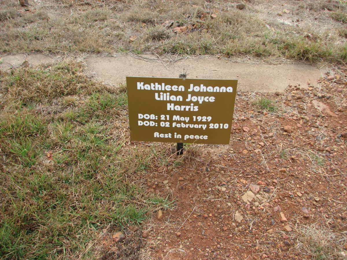 HARRIS Kathleen Johanna Lilian Joyce 1929-2010