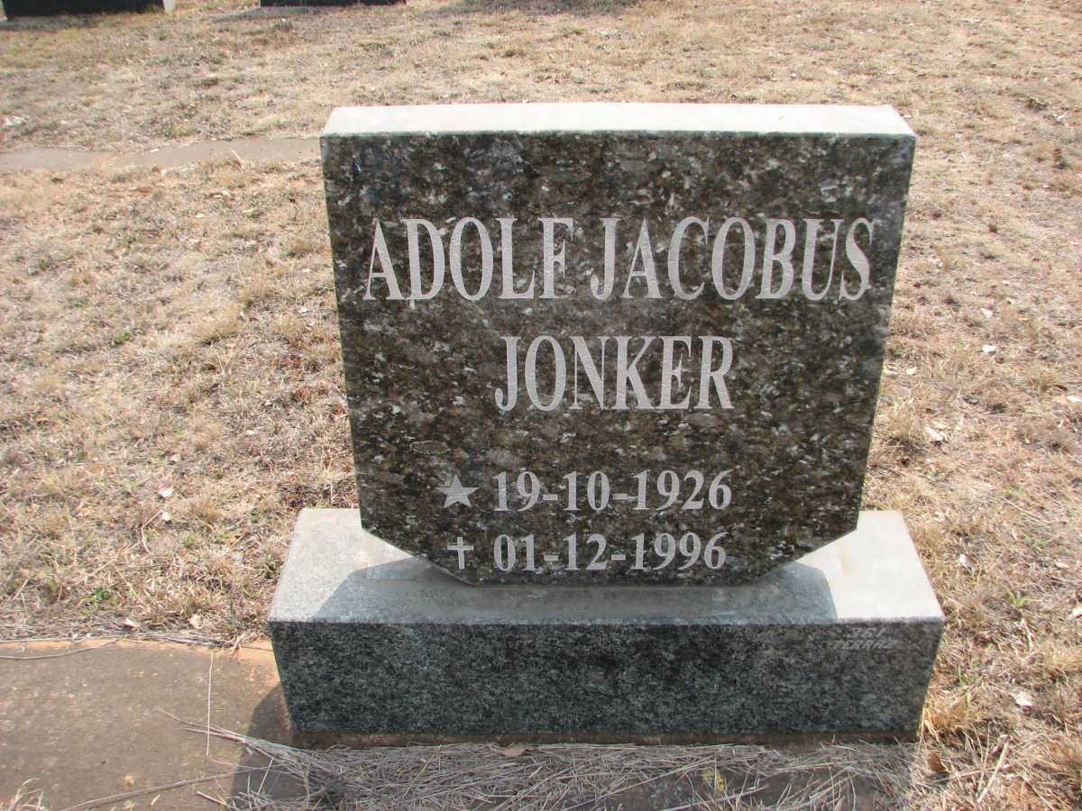 JONKER Adolf Jacobus 1926-1996