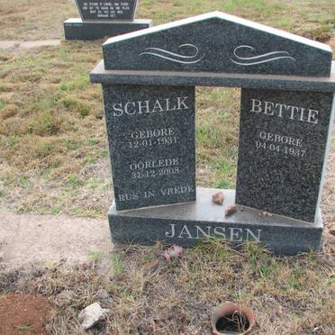 JANSEN Schalk 1931-2008 &amp; Bettie 1937-