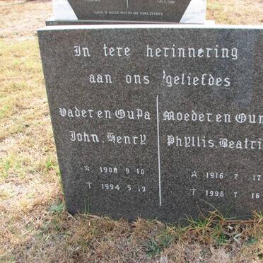 MORTON John Henry 1908-1994 &amp; Phyllis Beatrice 1916-1996