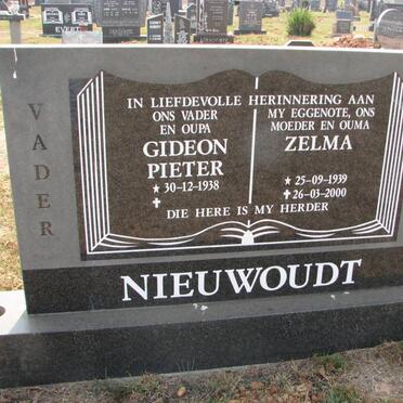 NIEUWOUDT Gideon Pieter 1938- &amp; Zelma 1939-2000