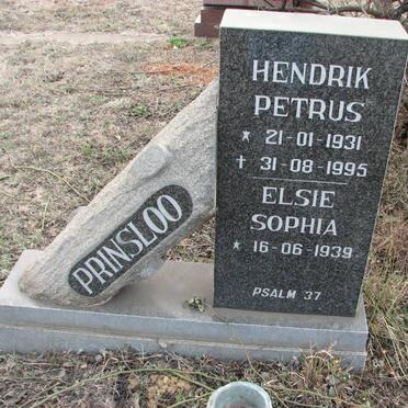 PRINSLOO Hendrik Petrus 1931-1995 &amp; Elsie Sophia 1939-