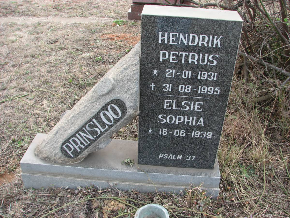 PRINSLOO Hendrik Petrus 1931-1995 &amp; Elsie Sophia 1939-