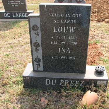 PREEZ Louw, du 1930-2000 &amp; Ina 1937-