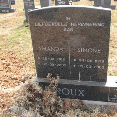 ROUX Amanda 1966-2002 :: ROUX Simone 1999-2002