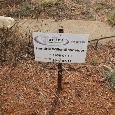 SCHNEIDER Hendrik Willem 1938-201?