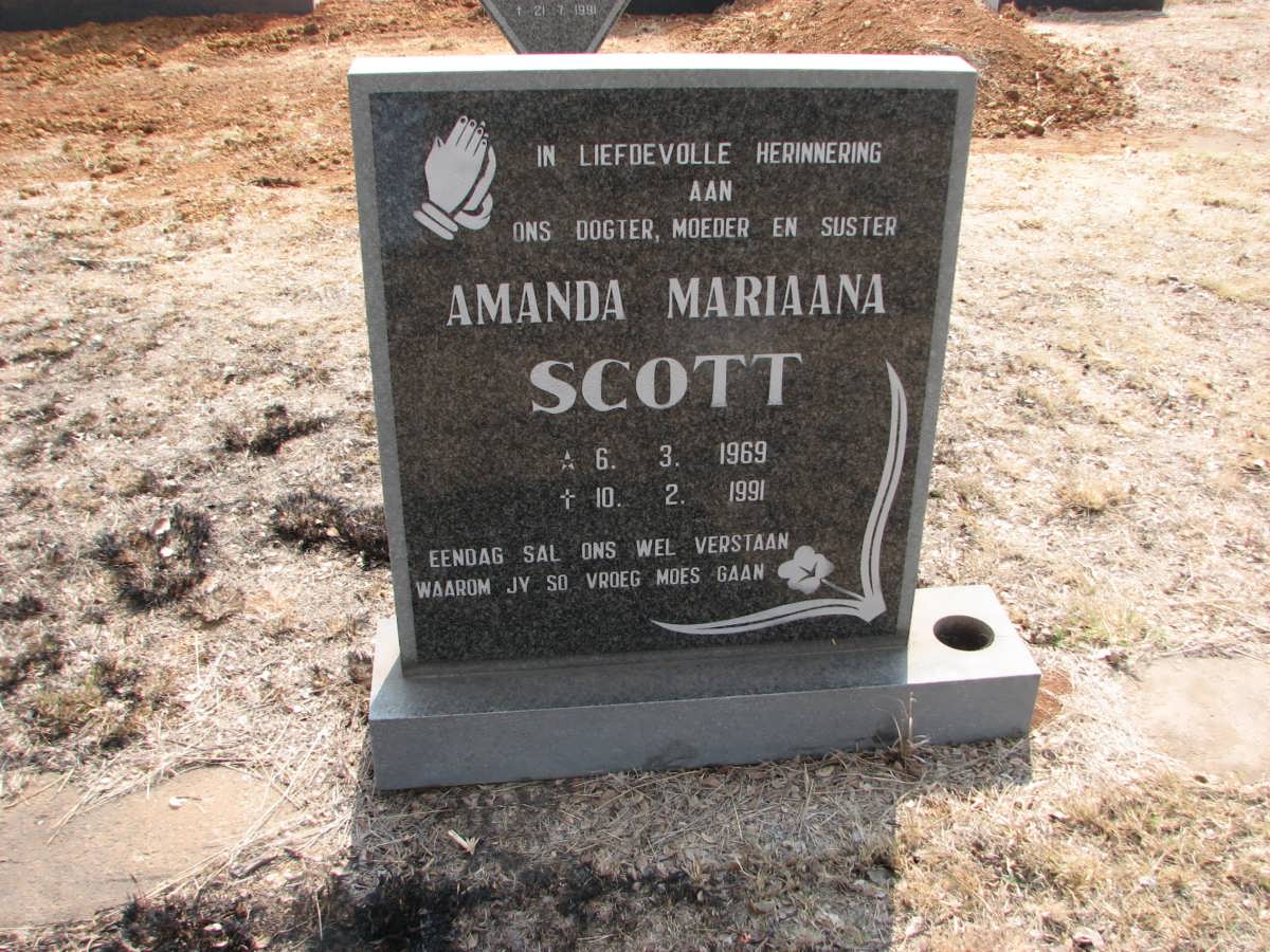 SCOTT Amanda Mariaana 1969-1991
