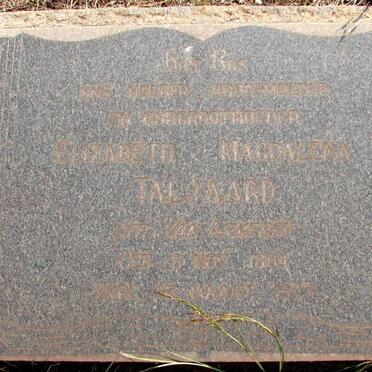 TALJAARD Elizabeth Magdalena nee VAN ASWEGEN 18?4-1977