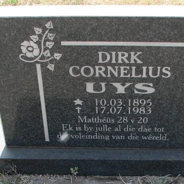 UYS Dirk Cornelius 1895-1983