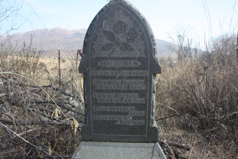 ESPAG Hendrik Joachim Johannes 1905-1936