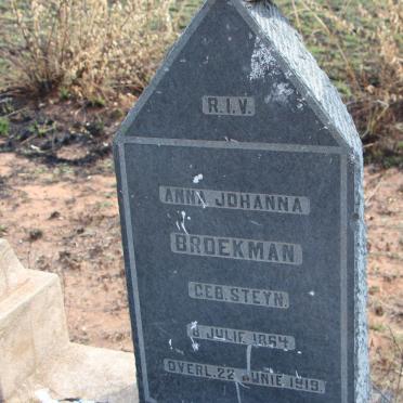 BROEKMAN Anna Johanna nee STEYN 1864-1919