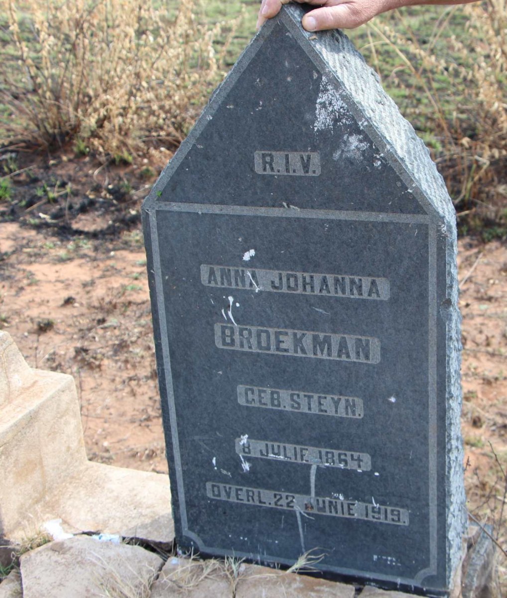 BROEKMAN Anna Johanna nee STEYN 1864-1919