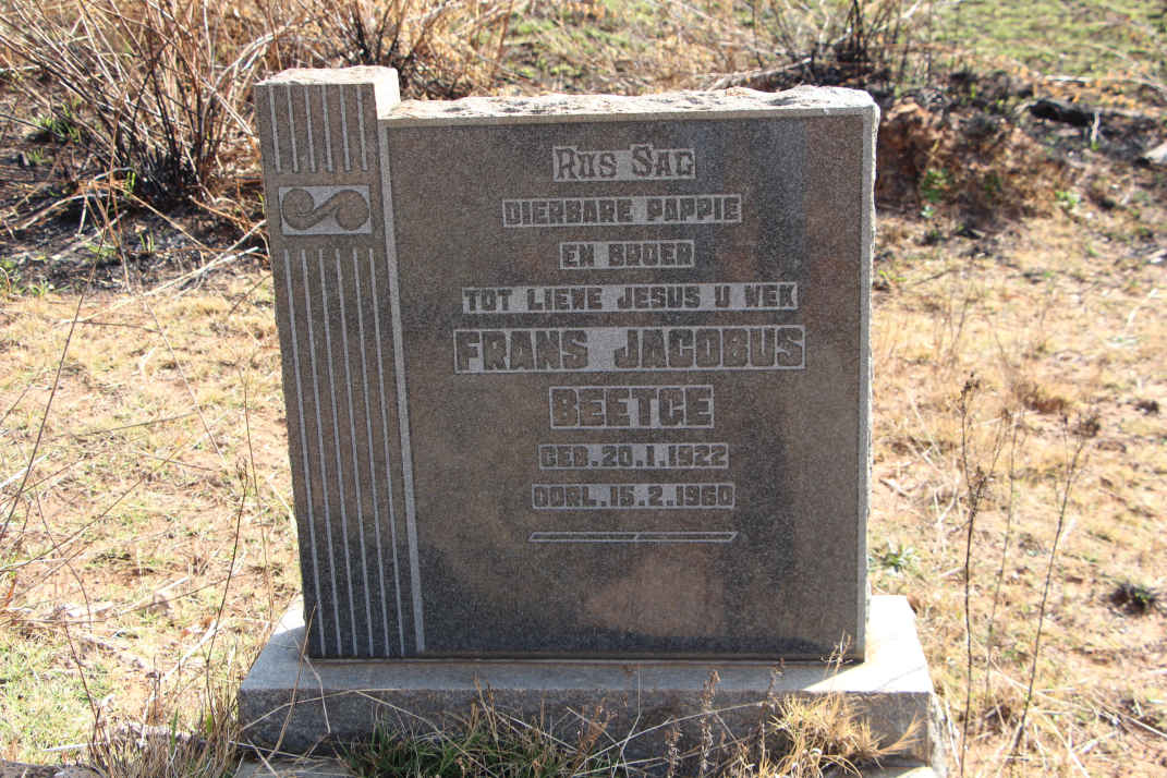 BEETGE Frans Jacobus 1922-1960