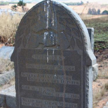 BROEKMAN Susara Johanna Jacoba nee OLIVIER 18?8-1934