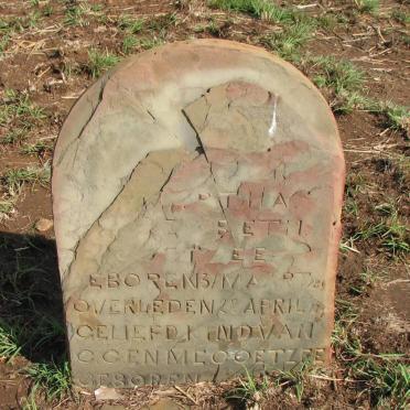 COETZEE Martha Elizabeth 1890-1893