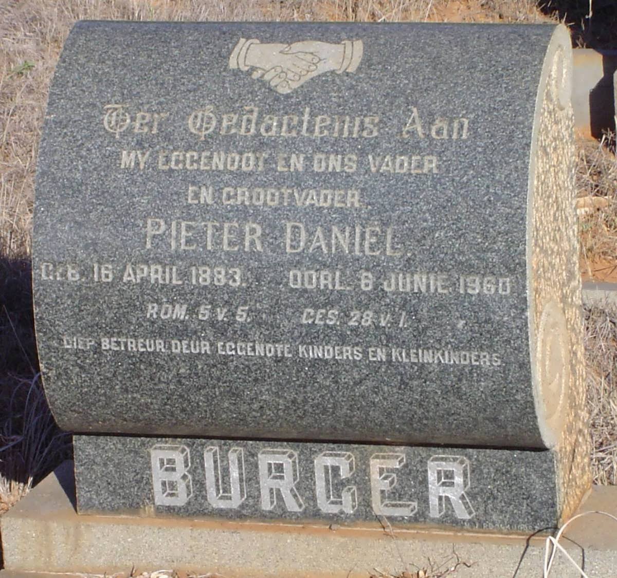 BURGER Pieter Daniel 1883-1960