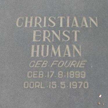 HUMAN Christiaan Ernst nee FOURIE 1899-1970