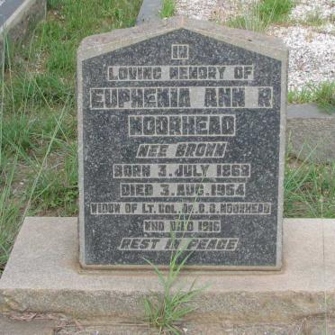 MOORHEAD Euphenia Ann R. nee BROWN 1868-1954