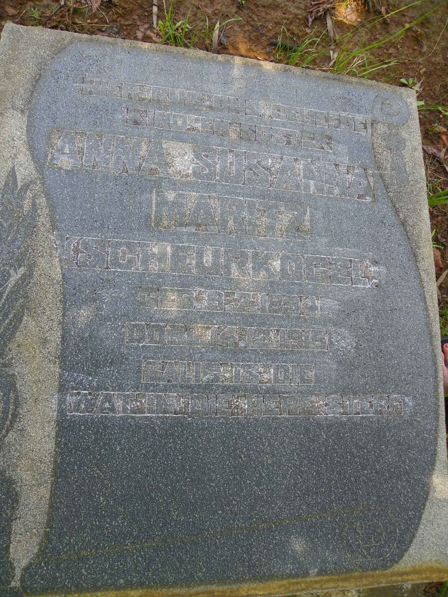 MARITZ Anna Susanna nee SCHEURKOGEL 1894-1915