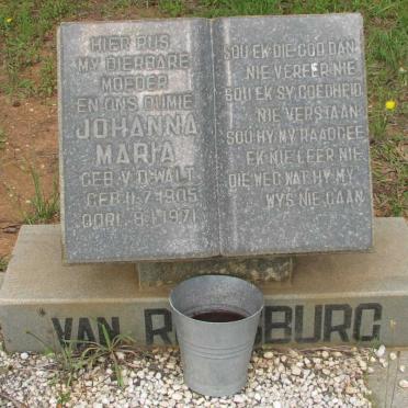 RENSBURG Johanna Maria, van nee V.D. WALT 1905-1971