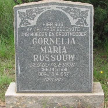 ROSSOUW Cornelia Maria nee DU PLESSIS 1891-1967