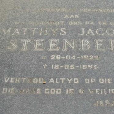 STEENBERG Matthys Jacobus 1929-1995