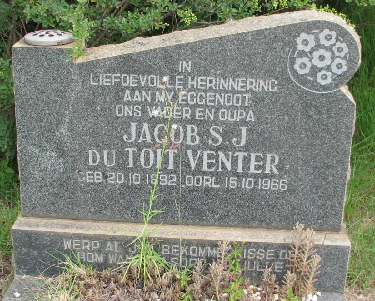 VENTER Jacob S.J. Du Toit 1892-1966