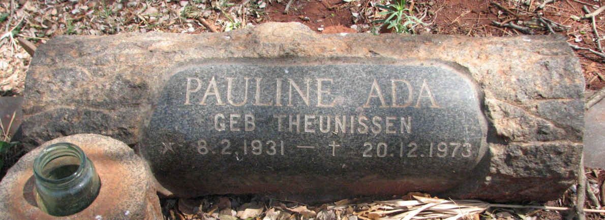 SCHEEPERS Pauline Ada nee THEUNISSEN 1931-1976