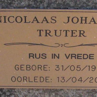 TRUTER  Nicolaas Johannes 1970-2007