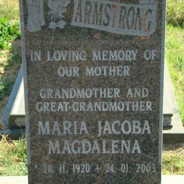 ARMSTRONG Maria Jacoba Magdalena 1920-2003