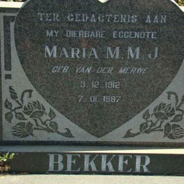 BEKKER Maria M.M.J. 1912-1987