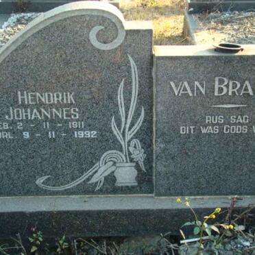 BRAKEL Hendrik Johannes, van 1911-1992