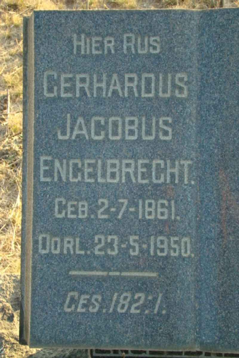 ENGELBRECHT Gerhardus Jacobus 1861-1950