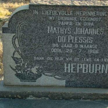 HEPBURN Mathys Johannes du Plessis  -1966