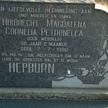 HEPBURN Cornelia Petronella nee WESSELS  -1980